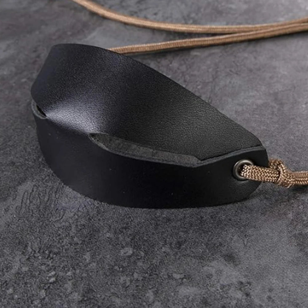 Shunmaii Handmade Leather Shepherd Sling Pouch Rope Strap Outdoor Sports