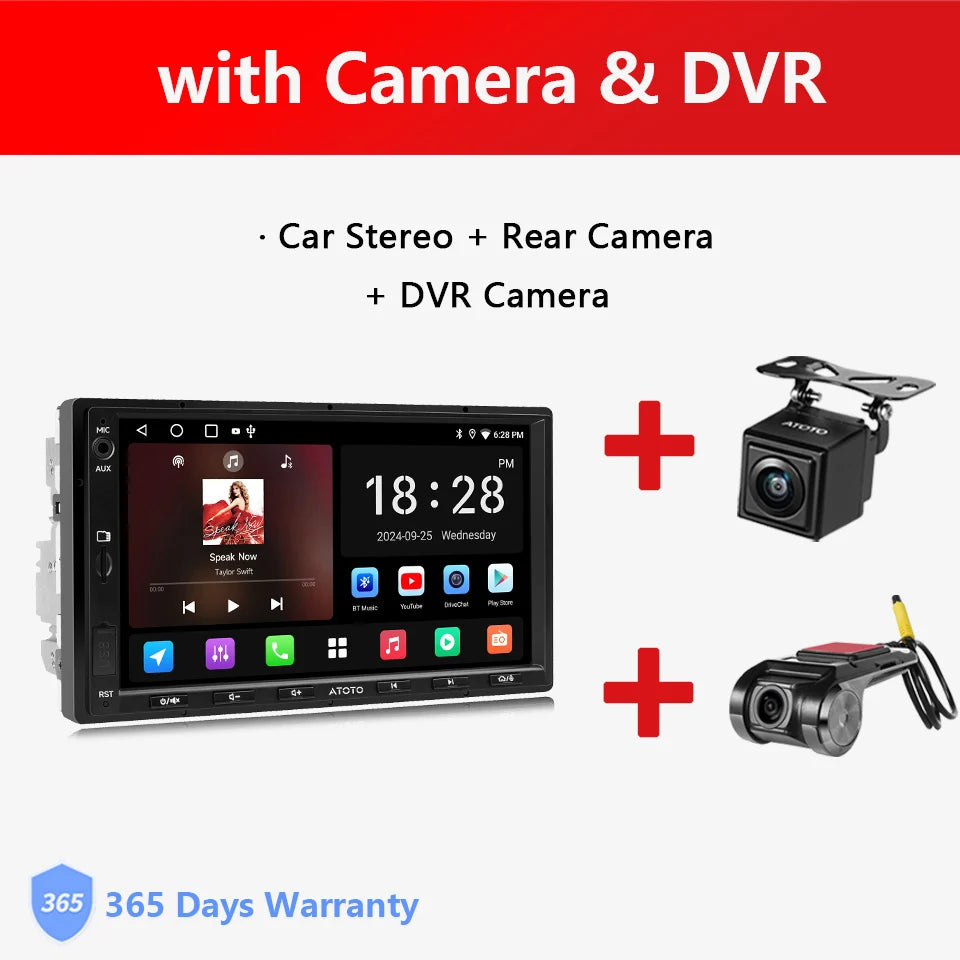 ATOTO Double Din Android Car Stereo System With CarPlay