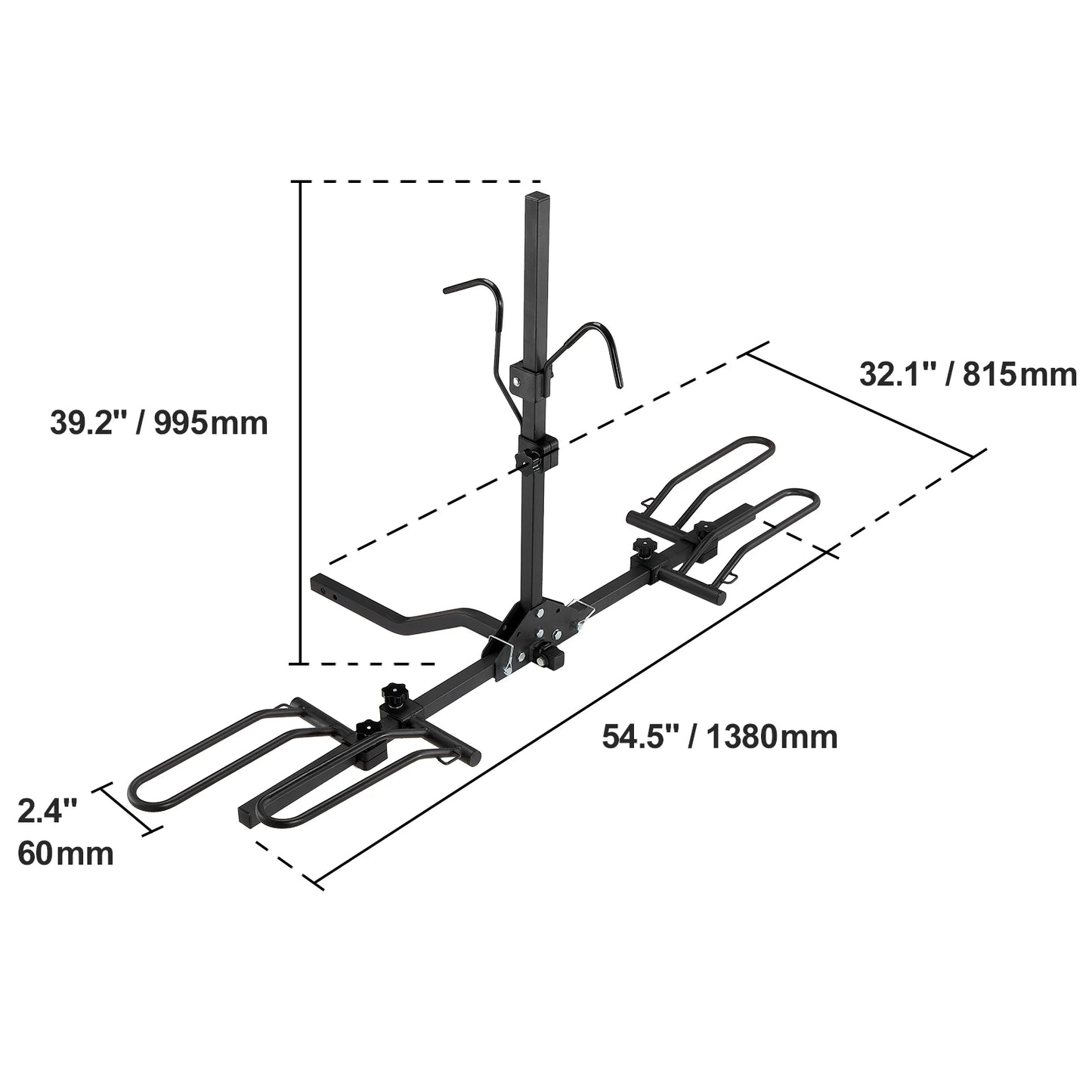 SucceBuy Hitch Mount Bike Rack For 2 Or 4 Bikes