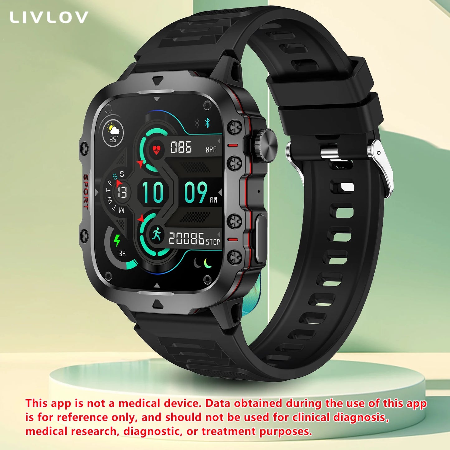 AI Voice Assistant Smart Watch With Bluetooth Calls and Tracking