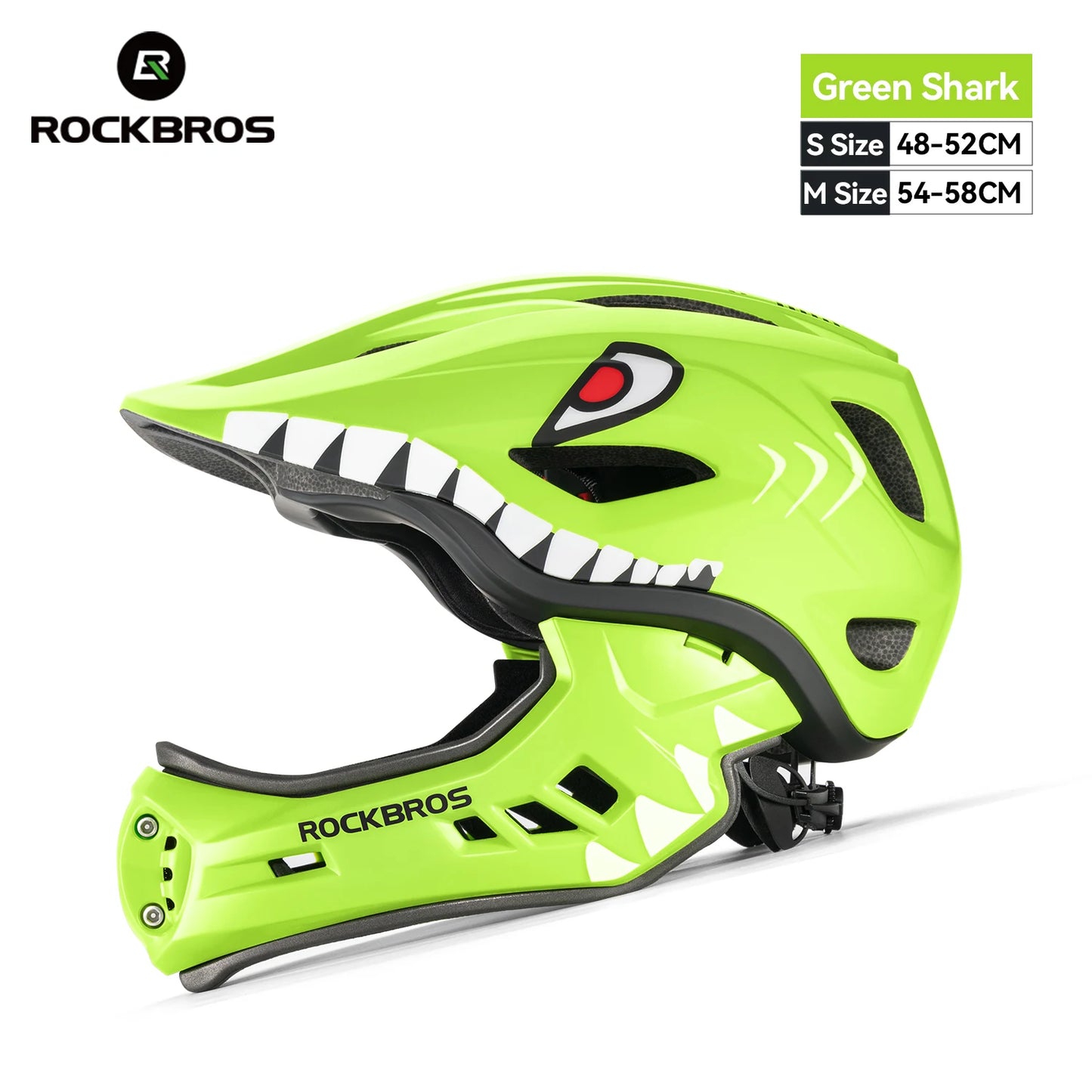 ROCKBROS Child Cycling Helmet With Detachable Full Face Shield