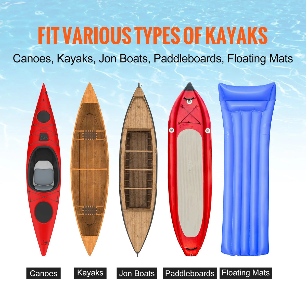 SucceBuy Kayak Cart With Detachable Canoe Trolley And Adjustable Width