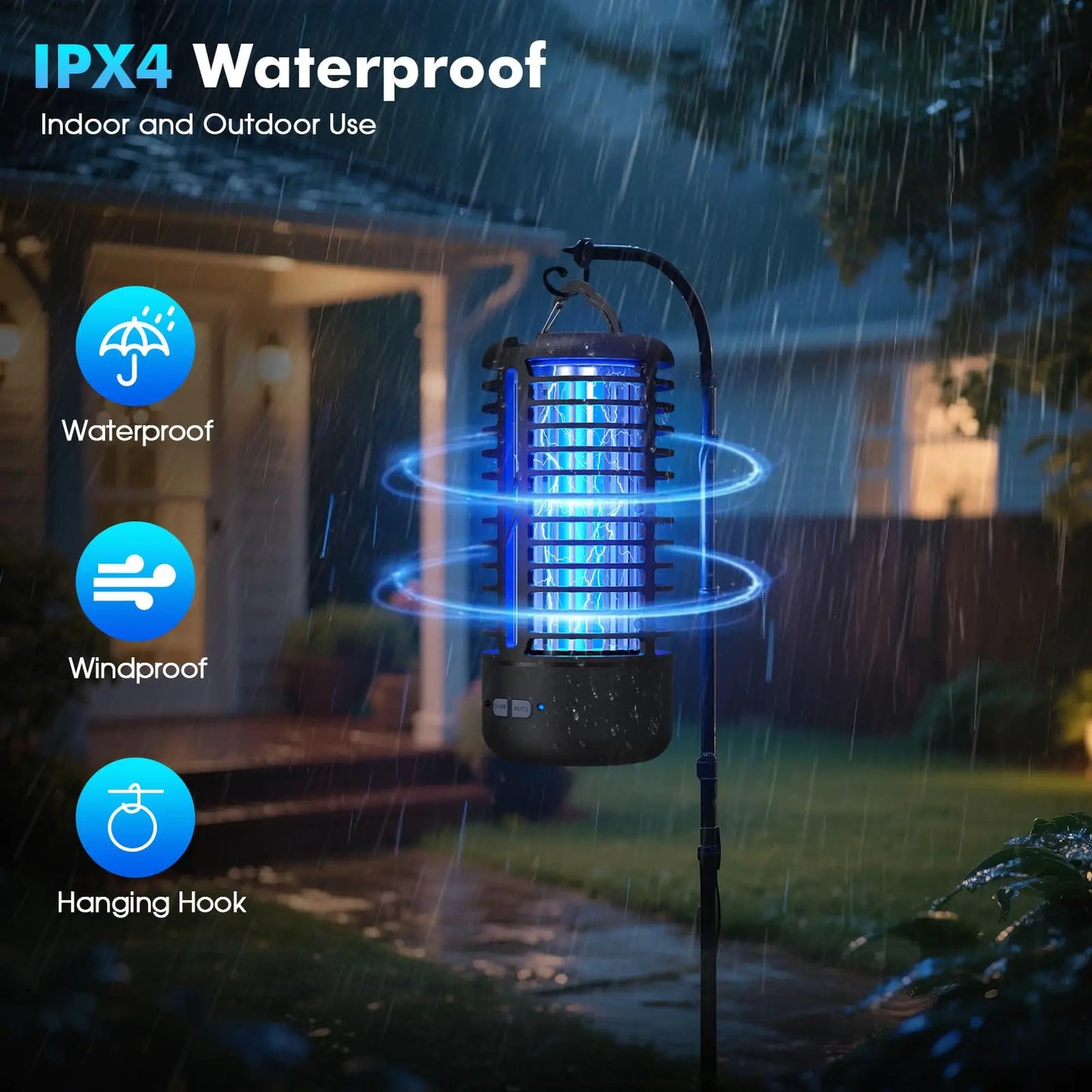 2 Pack Rechargeable Portable Bug Zapper For Indoor Outdoor Mosquito Killer