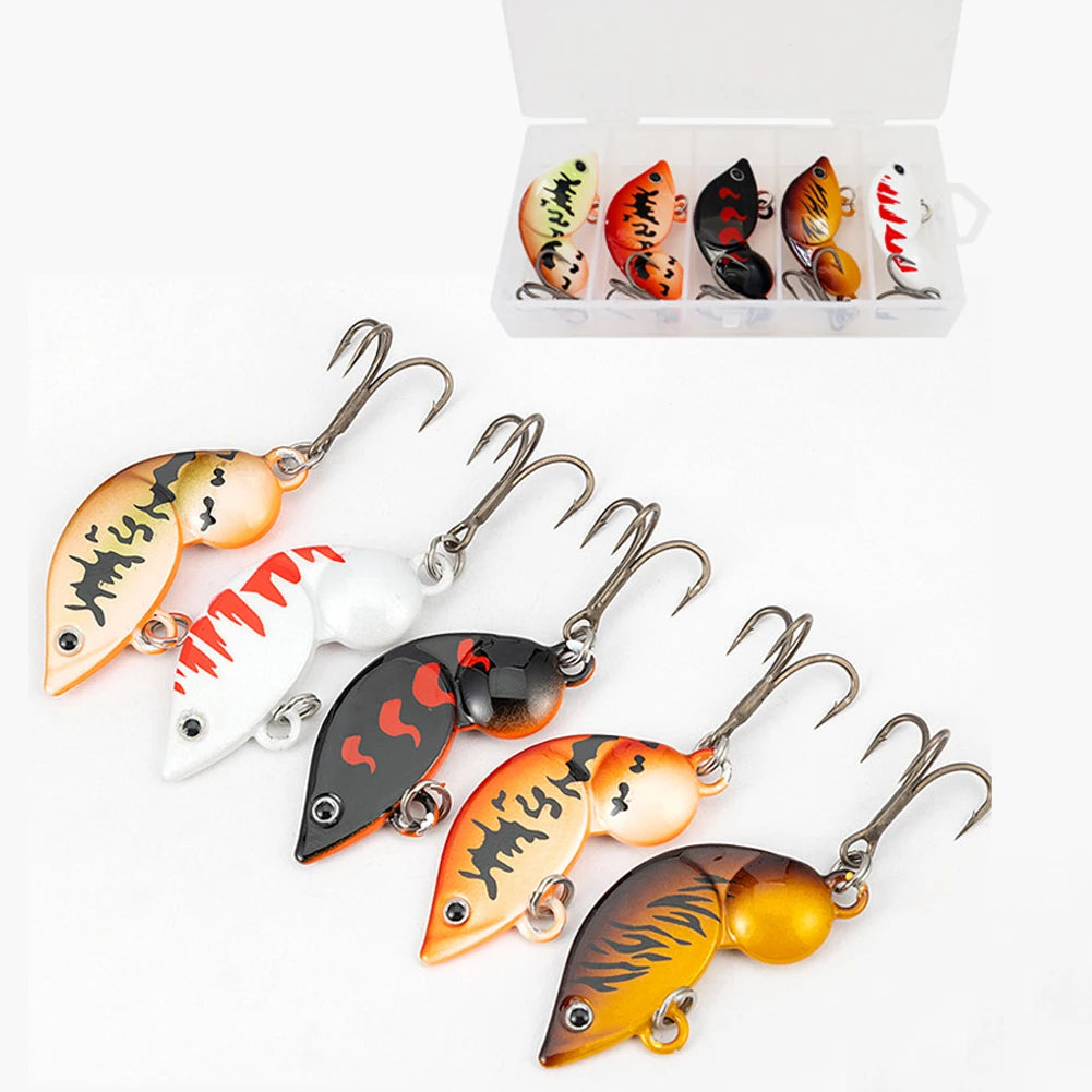 APWIKOGER 5Pcs Treble Hooks Swimbait Shrimp Lure Set