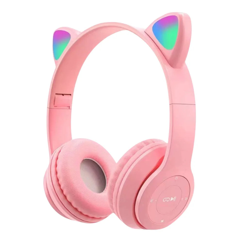 Wireless Cat Ear Headphones Bluetooth Five Point Zero Over-Ear Glow