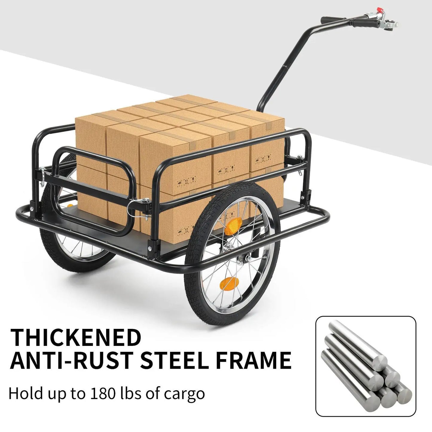 Bike Cargo Trailer Carrier With Hitch For Bicycle And Luggage