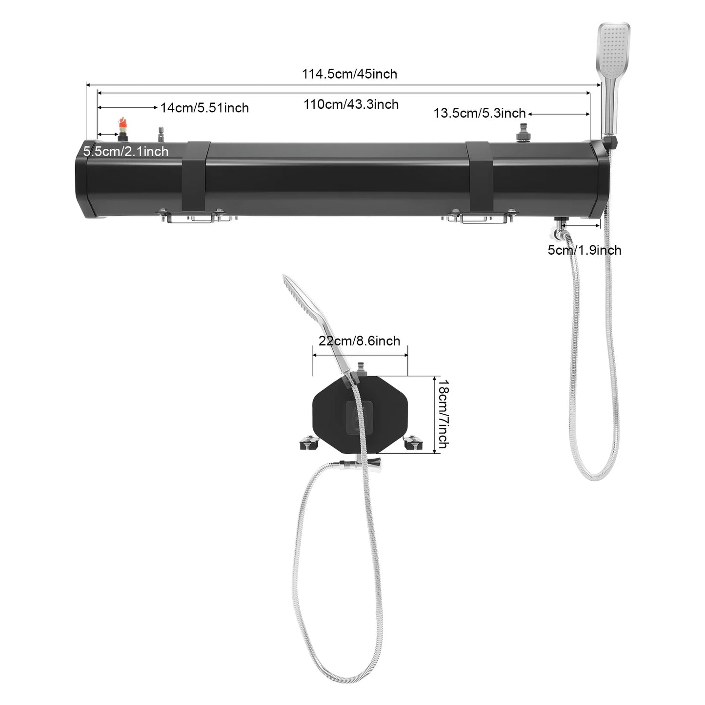Portable Water Tank For Camping Roof Rack Mount Outdoor Use