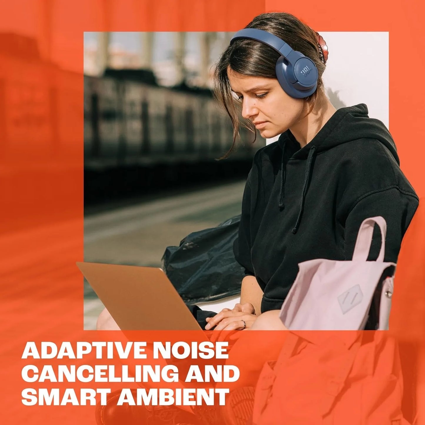 JBL Tune 770NC Wireless Over Ear Headphones Adaptive Noise Cancelling
