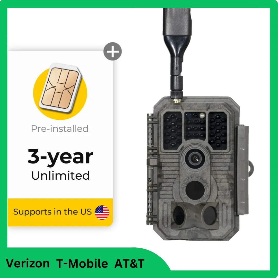 Trail Camera With 3 Year Unlimited Data Plan Included LTE IP66