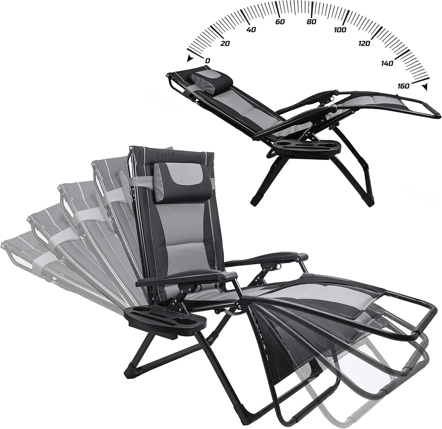 Oversize Zero Gravity Folding Recliner Chair for Outdoors