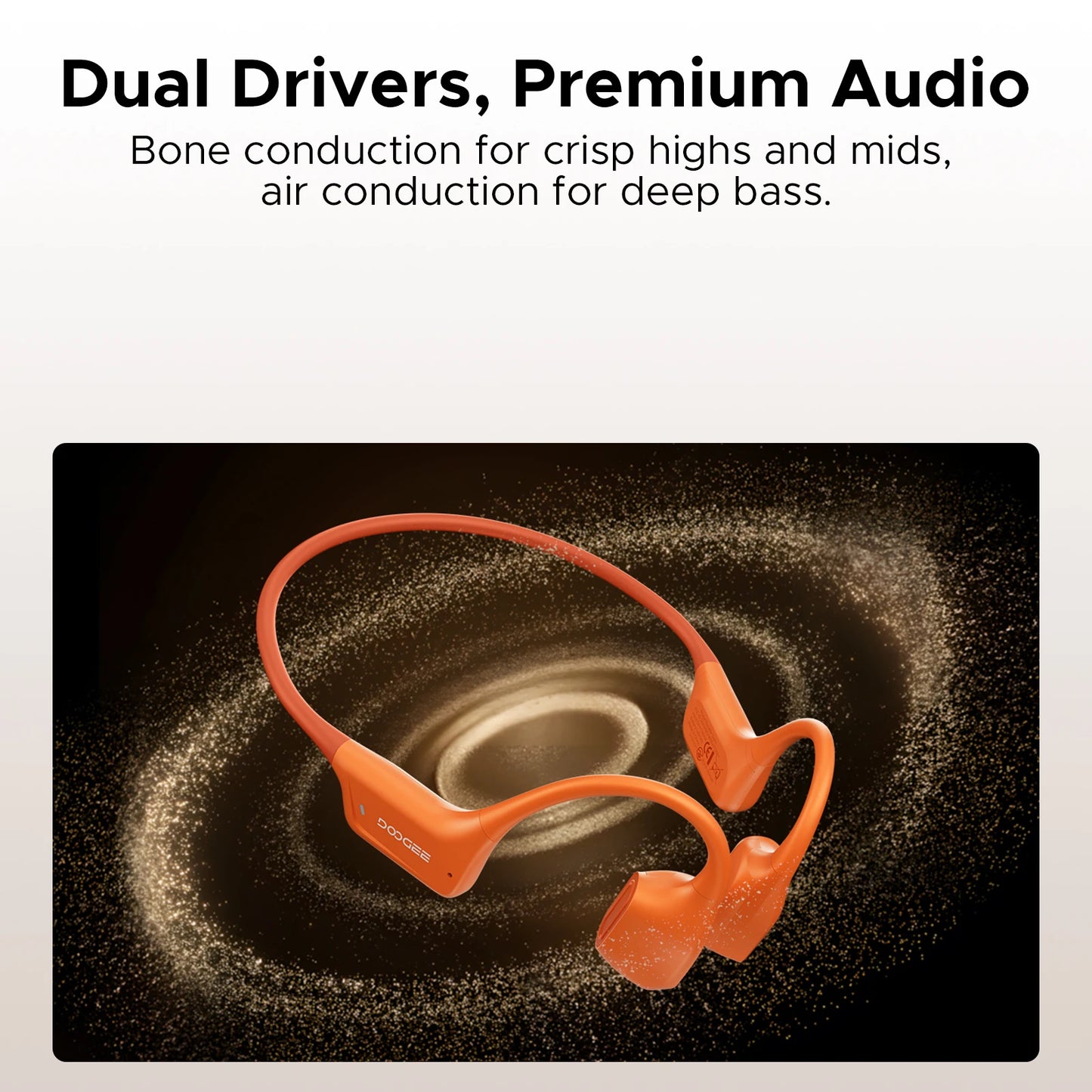 DOOGEE BoneAir Swim Bone Conduction Headphones Bluetooth 5.4 IP68 Waterproof