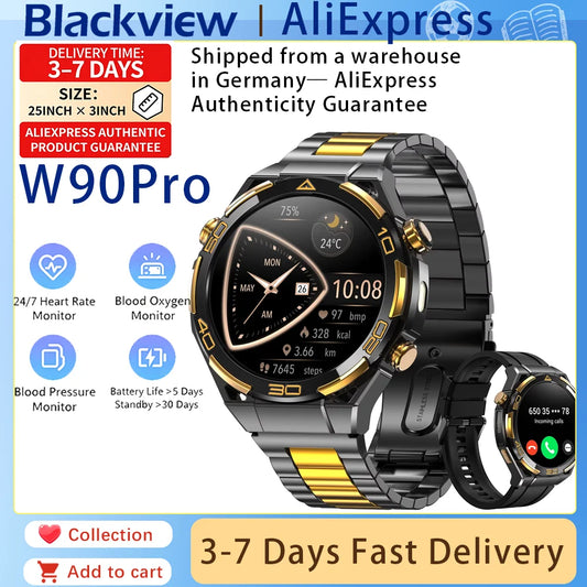 IOWODO W90Pro GPS Smartwatch With Flashlight And Bluetooth