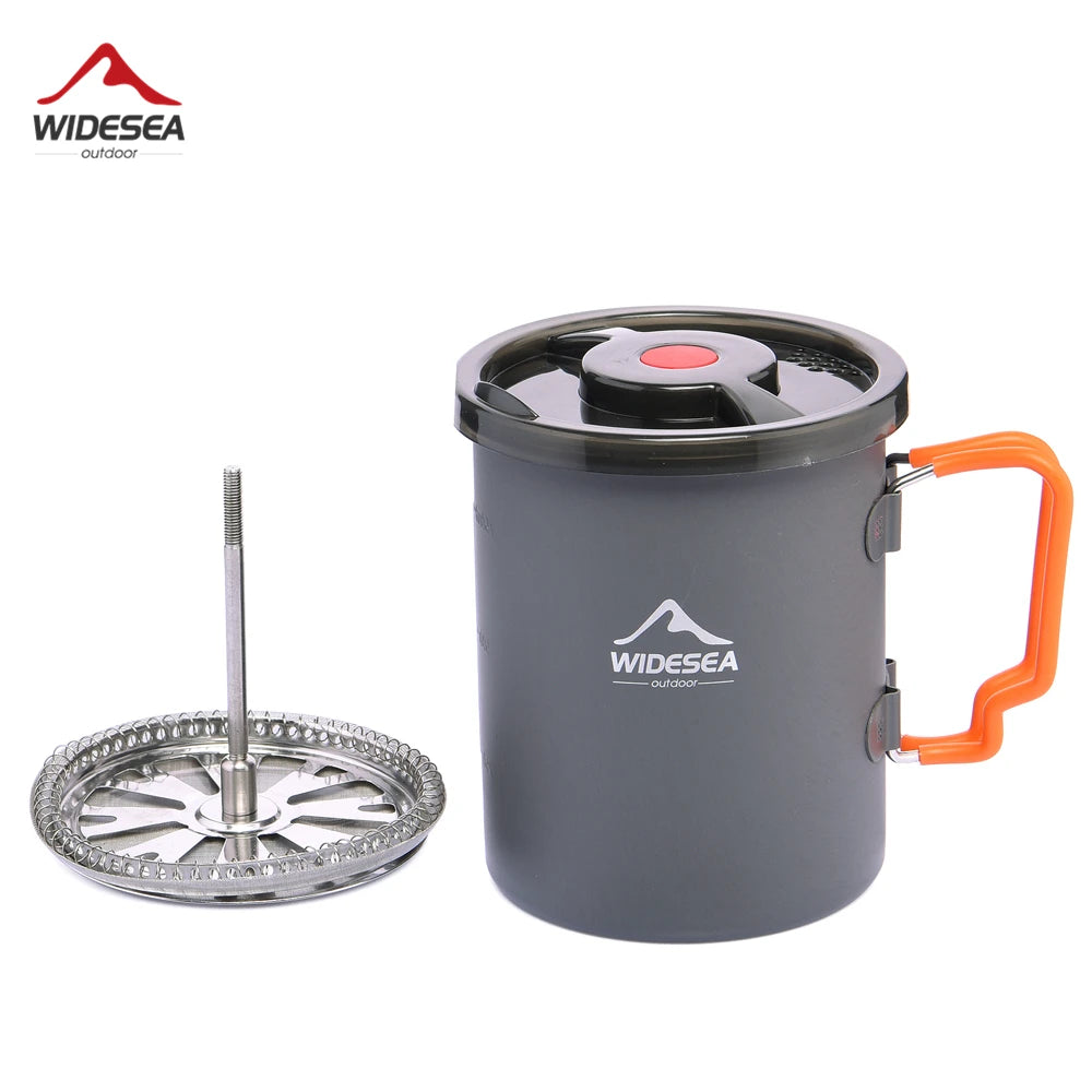 Widesea Camping Coffee Pot With French Press Cup Mug For Hiking