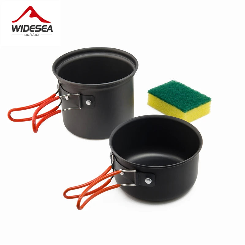 Widesea Ultralight Camping Cookware Set For 1-2 Outdoor Tableware