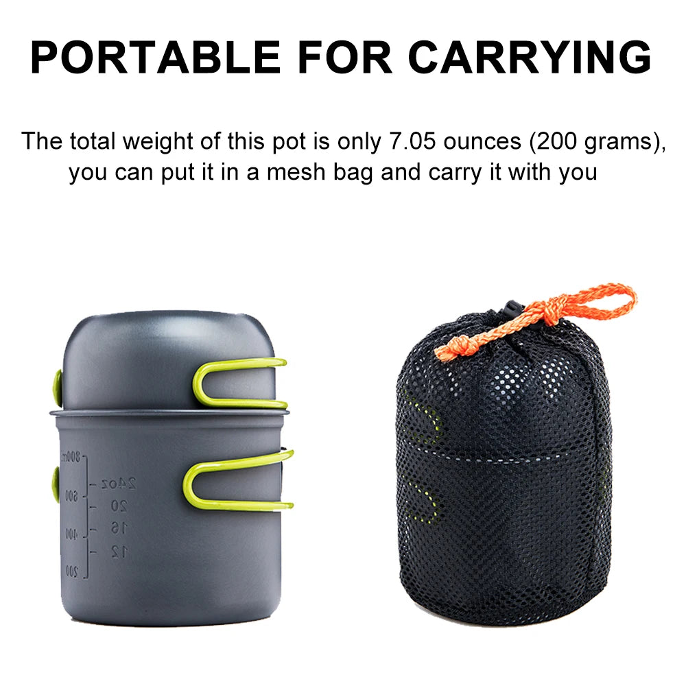 Widesea Ultralight Camping Cookware Set For 1-2 Outdoor Tableware