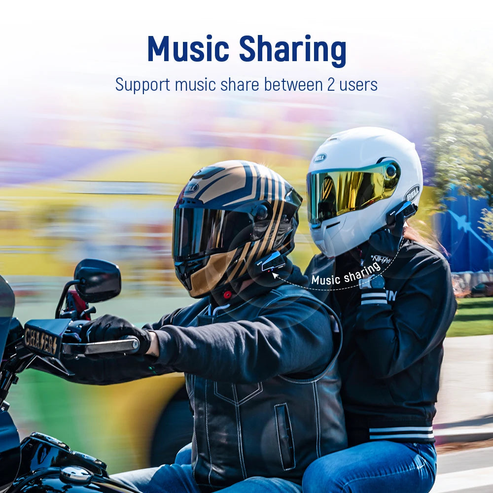 Lexin B4FM X Bluetooth Motorcycle Intercom Headset Bluetooth 5 Music Sharing
