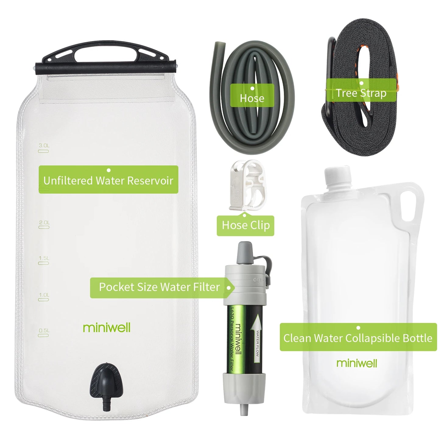 Miniwell Outdoor Water Filter L630A 0.1 Micron 2000L Capacity