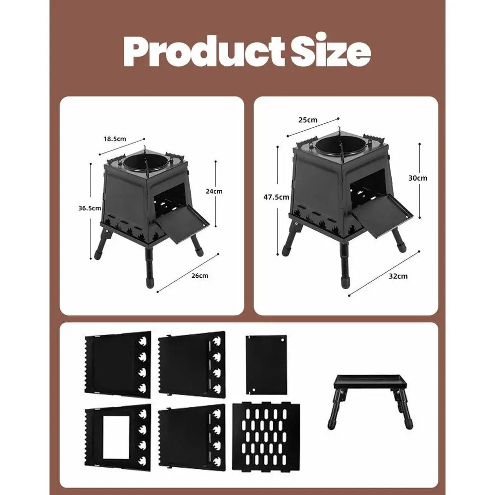 Portable Wood Burning Camp Stove for Backpacking and Camping