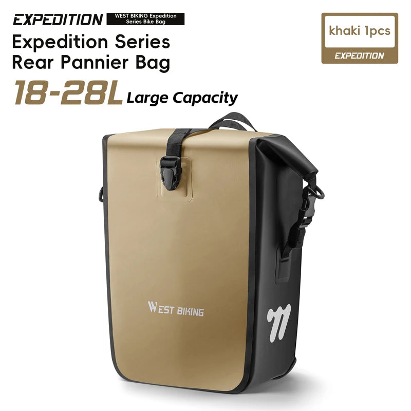 West Biking Pannier Bag Full Waterproof Travel Bicycle Rear Seat