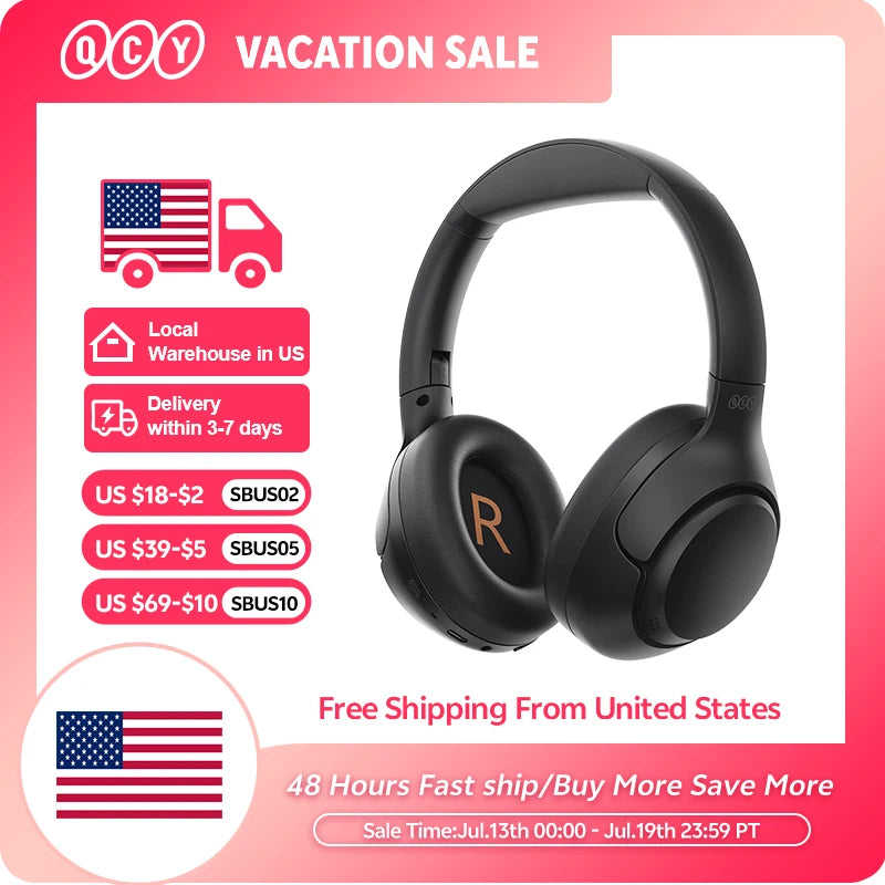 QC H3 ANC Wireless Headphones Bluetooth 5.4 HiRes Audio