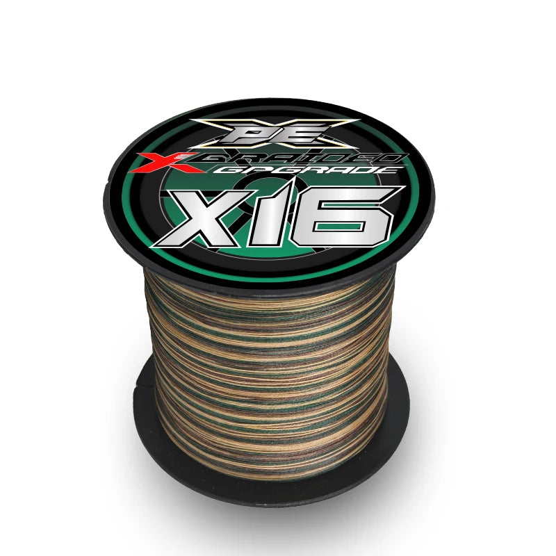 Braided PE Fishing Line X16 300 500m Japan Smooth Multifilament