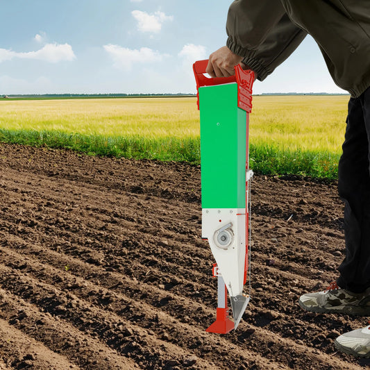 Bymaocar Manual Fertilizer Spreader Adjustable Seeder For Garden Farm