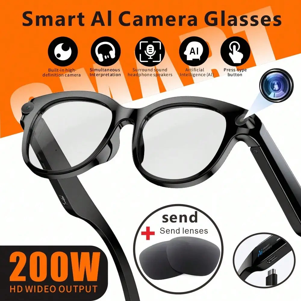 SENBONO AI Smart Glasses With 2MP Camera And Translator