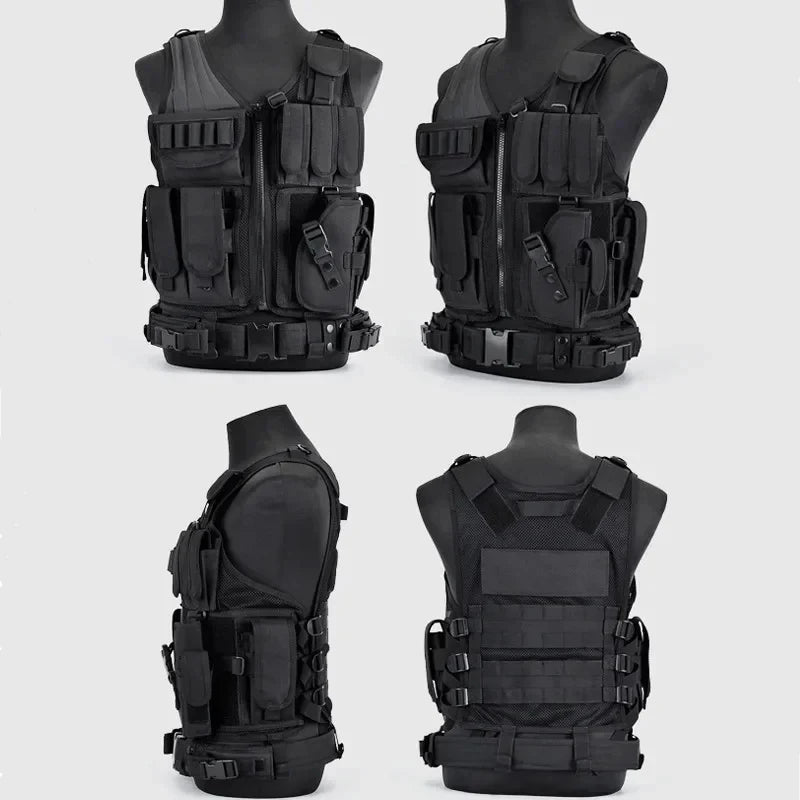 Tactical Molle Vest Adjustable Combat Body Armor Gear