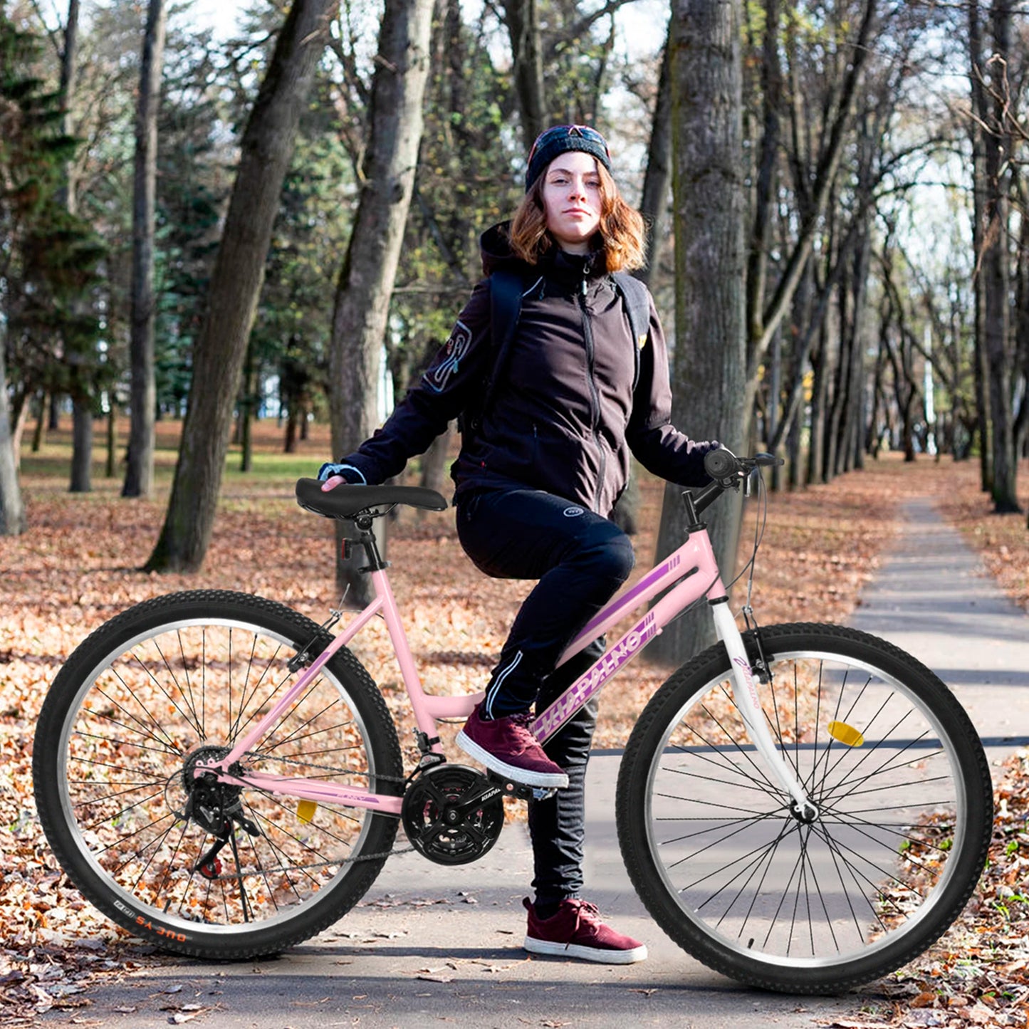 Ecarpat Mountain Bike For Women 21 Speed With V-Brake