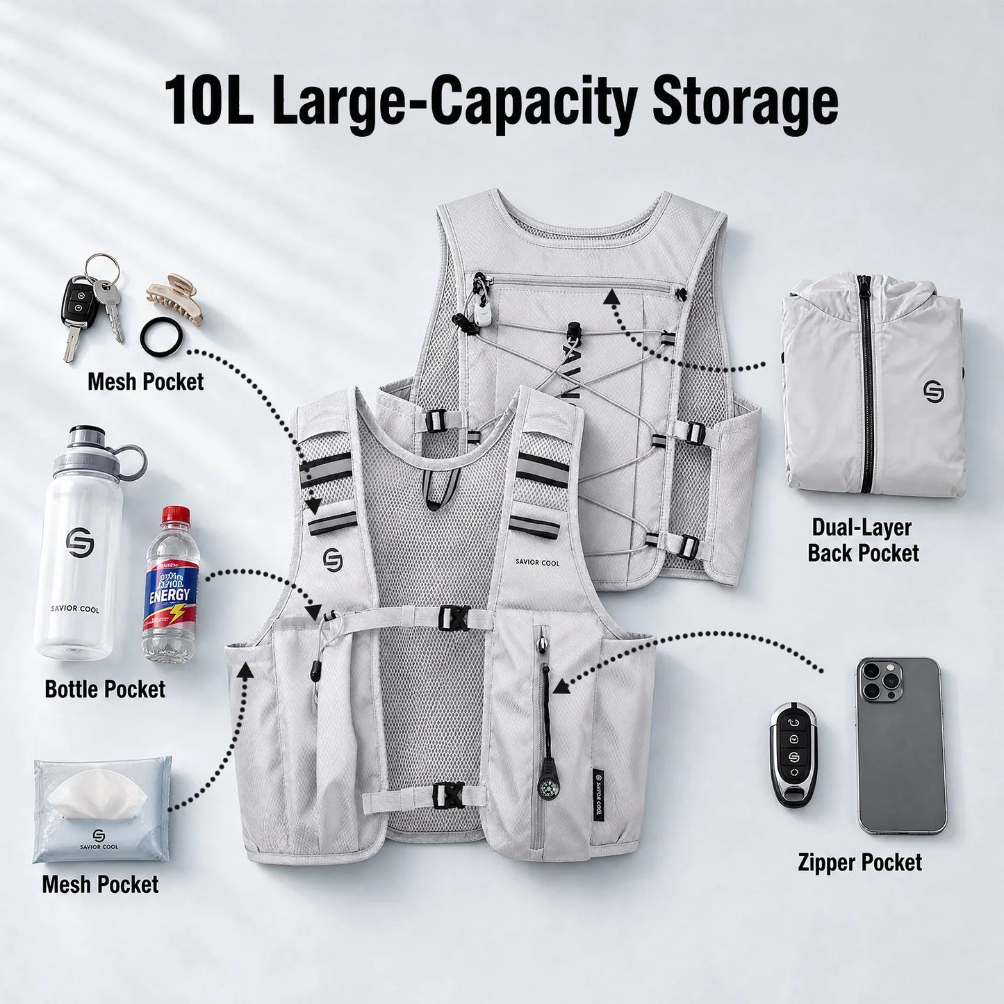 Snow Deer Outdoors Tactical Cooling Vest With Built-In Water Bladder