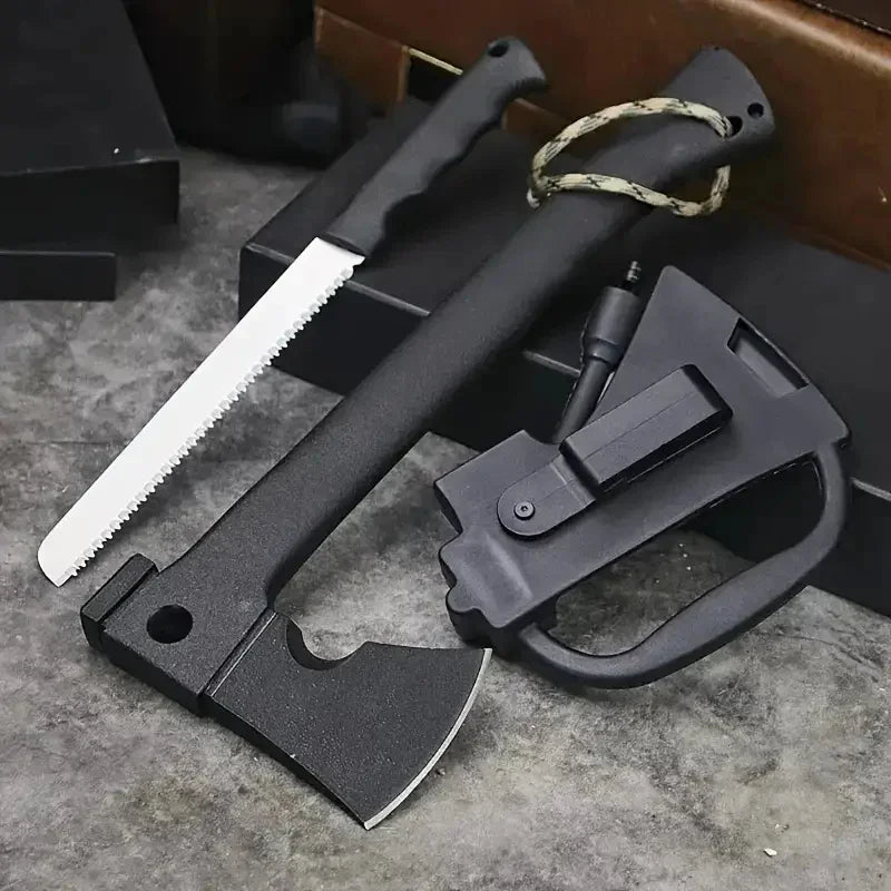Doom Blade Camping Hatchet With Serrated Saw And Fire Starter
