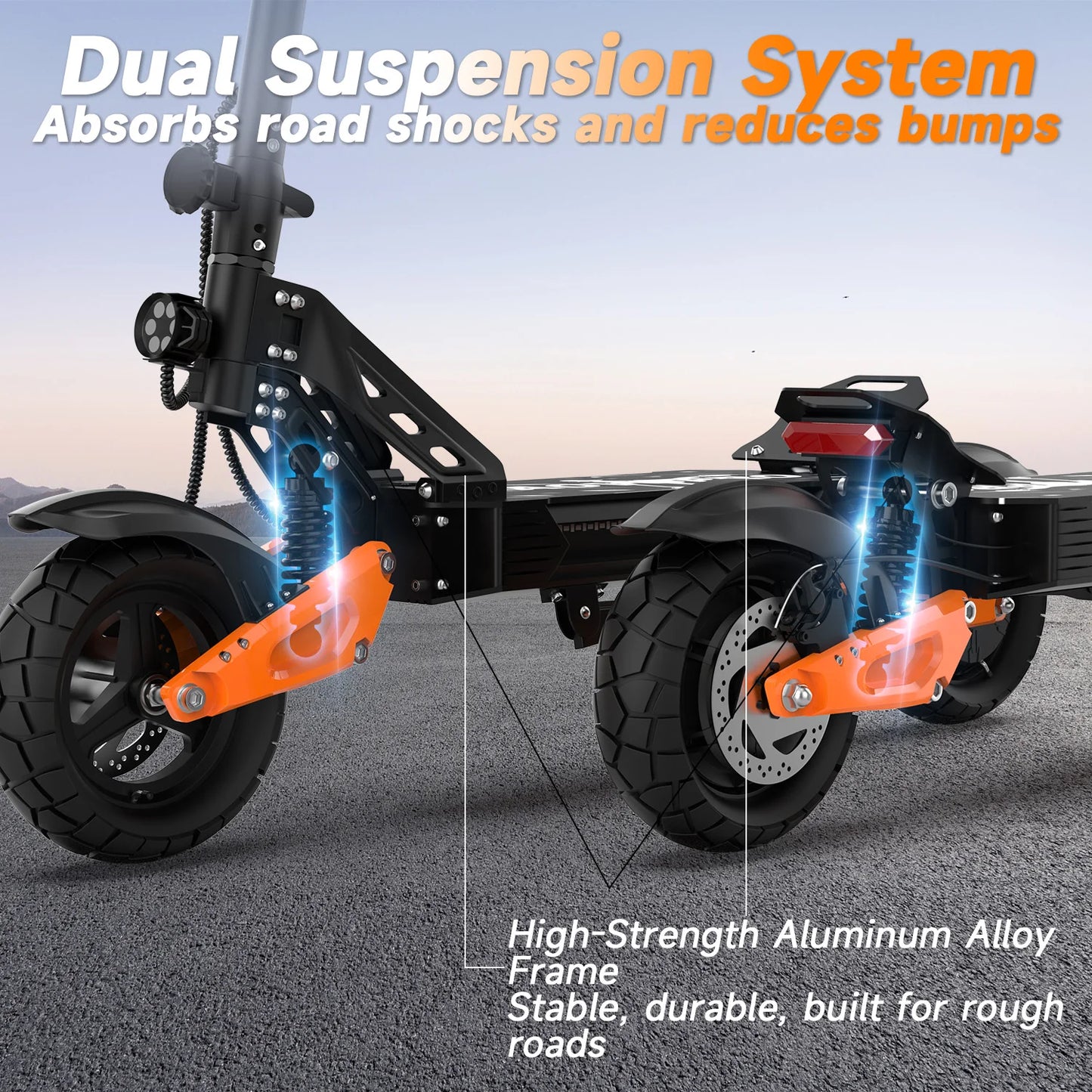AOVOPRO G67 Off-Road Electric Scooter With Dual Suspension