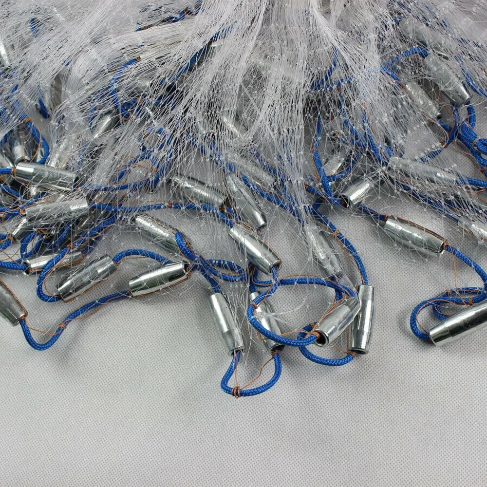 Nylon Monofilament Cast Net With Sinker For Saltwater Fishing