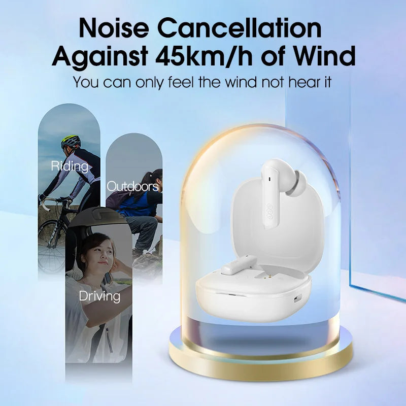 QCY HT05 ANC Wireless Earbuds With 40dB Noise Cancellation Bluetooth 5.2