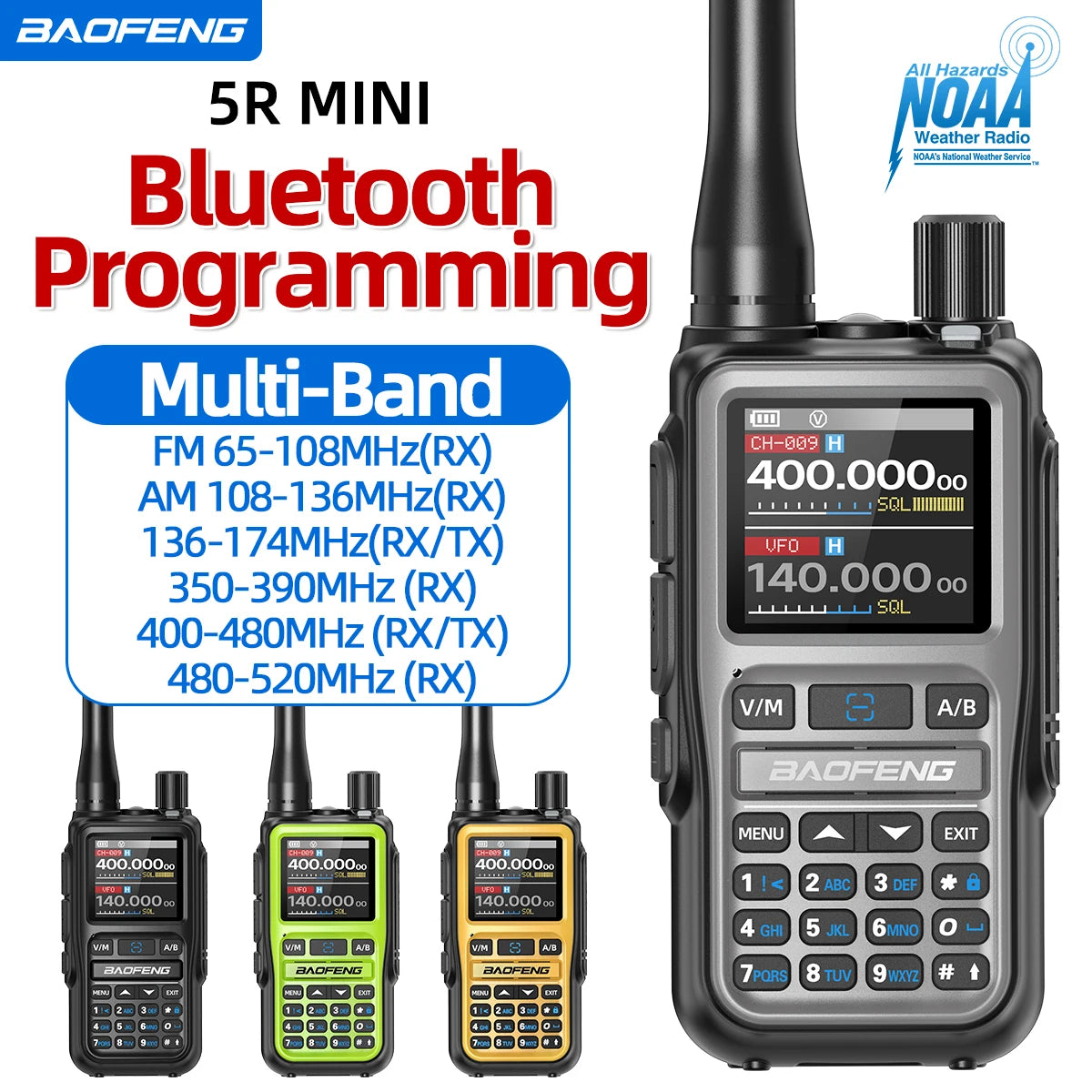 Baofeng UV-5R Mini Walkie Talkie Bluetooth Two-Way Radio