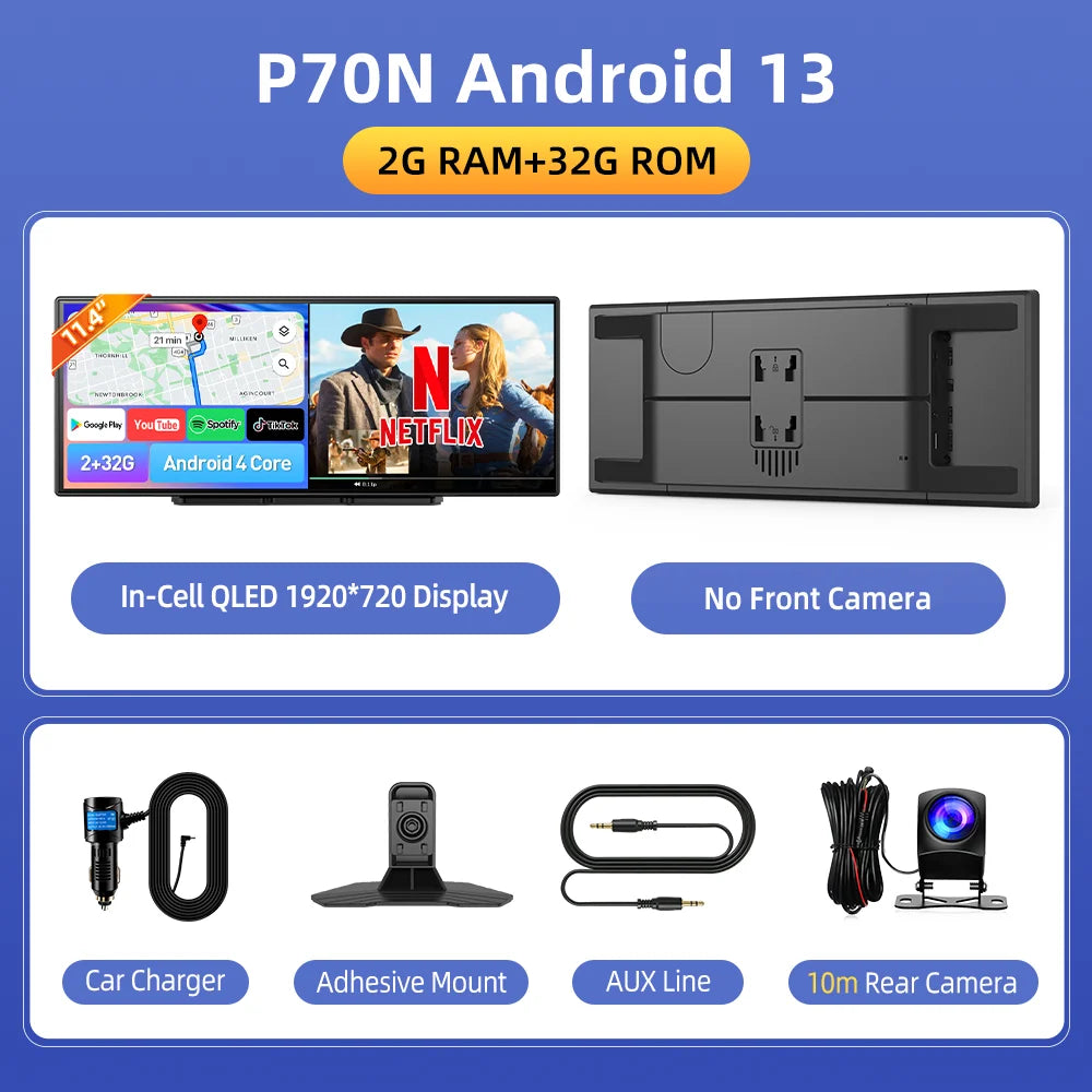 Imagebon P70N Dash Cam With Built In GPS And Android Auto CarPlay