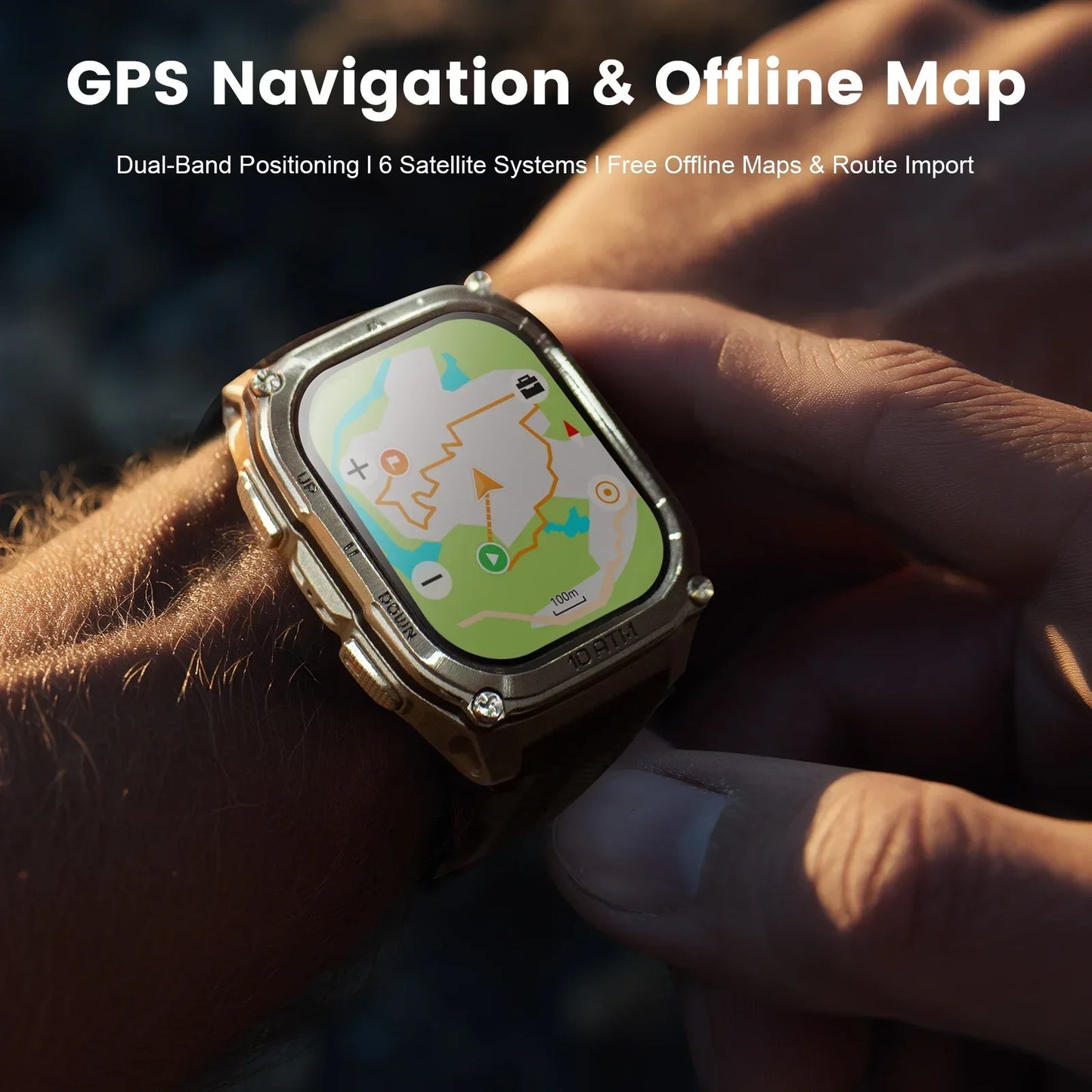 KOSPET Tank M4 Smart Watch GPS Offline Maps 10ATM Waterproof