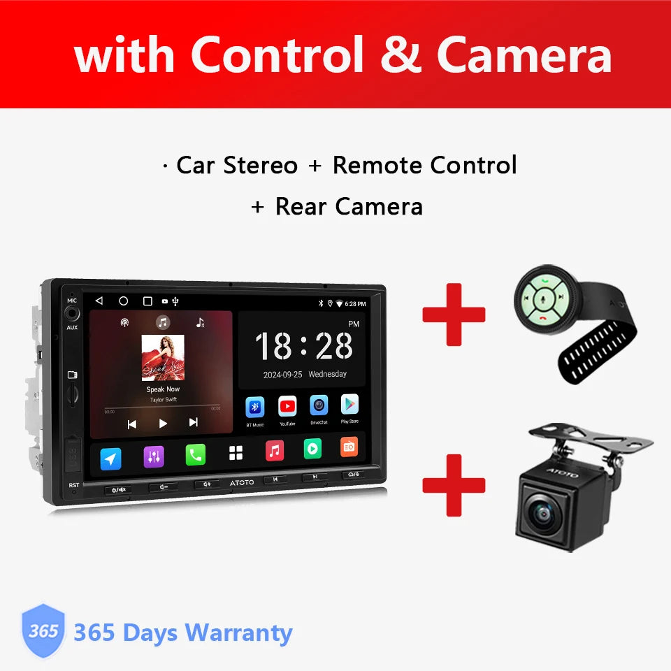ATOTO Double Din Android Car Stereo System With CarPlay