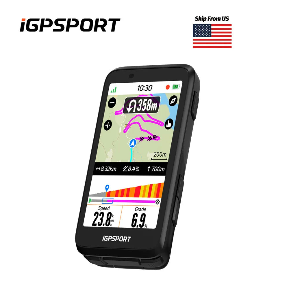 iGPSPORT Bicycle GPS Computer BiNavi Touchscreen Route 35h Battery IPX7