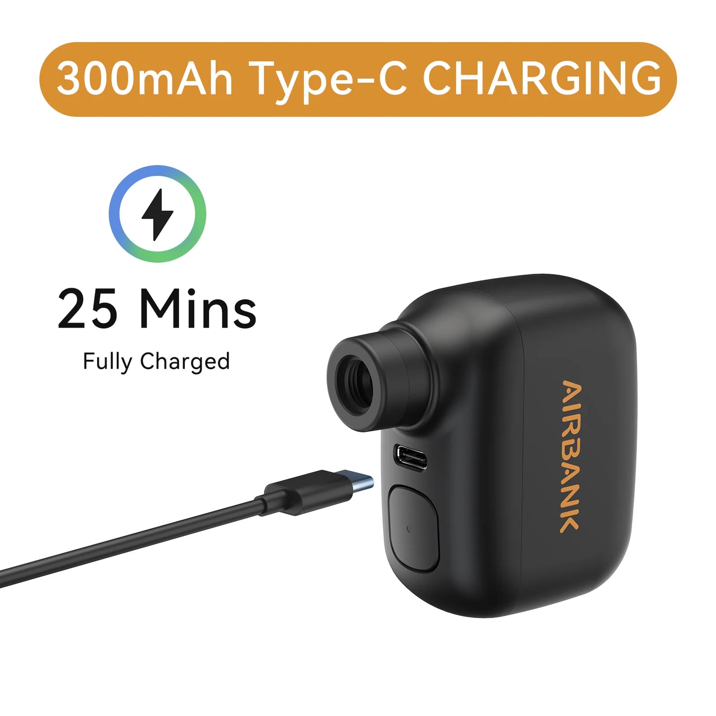 AIRBANKEPUMP Pocket SE Mini Portable Electric Bicycle Pump Presta Schrader