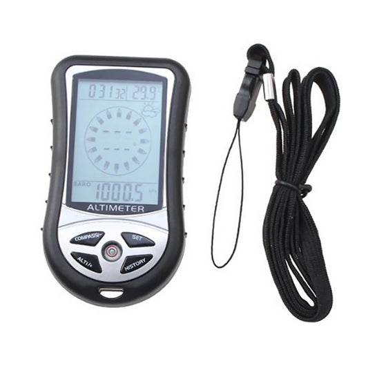 8-in-1 Handheld Altimeter Compass Thermometer Barometer With Backlight Outdoor
