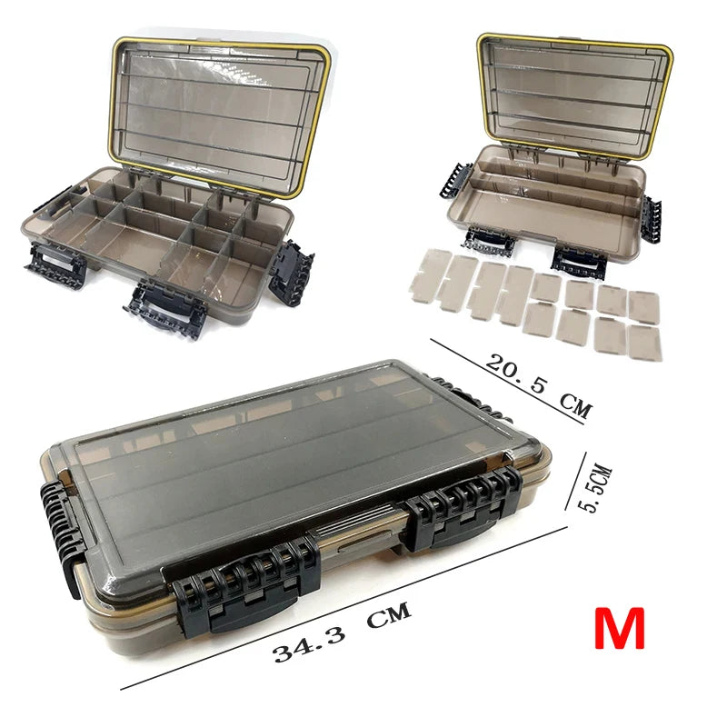 JSFUN Waterproof Fishing Tackle Box Organizer For Accessories