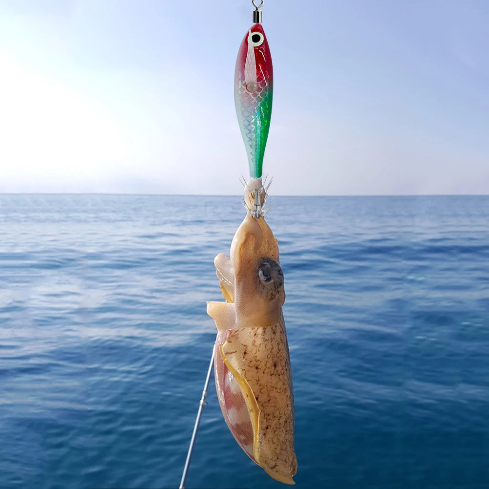 Glow In The Dark Squid Fishing Lure With Dimensional Eyes