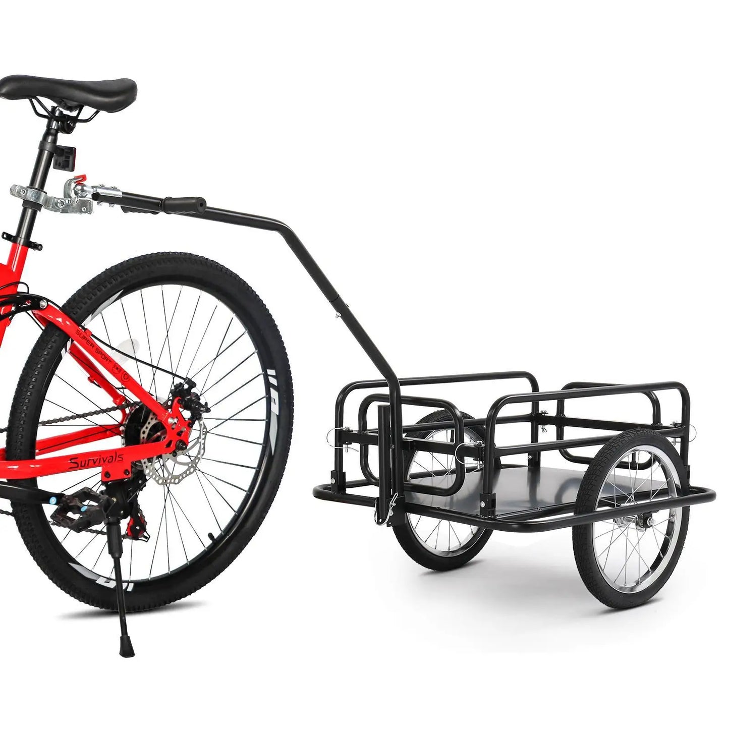 Bike Cargo Trailer Carrier With Hitch For Bicycle And Luggage