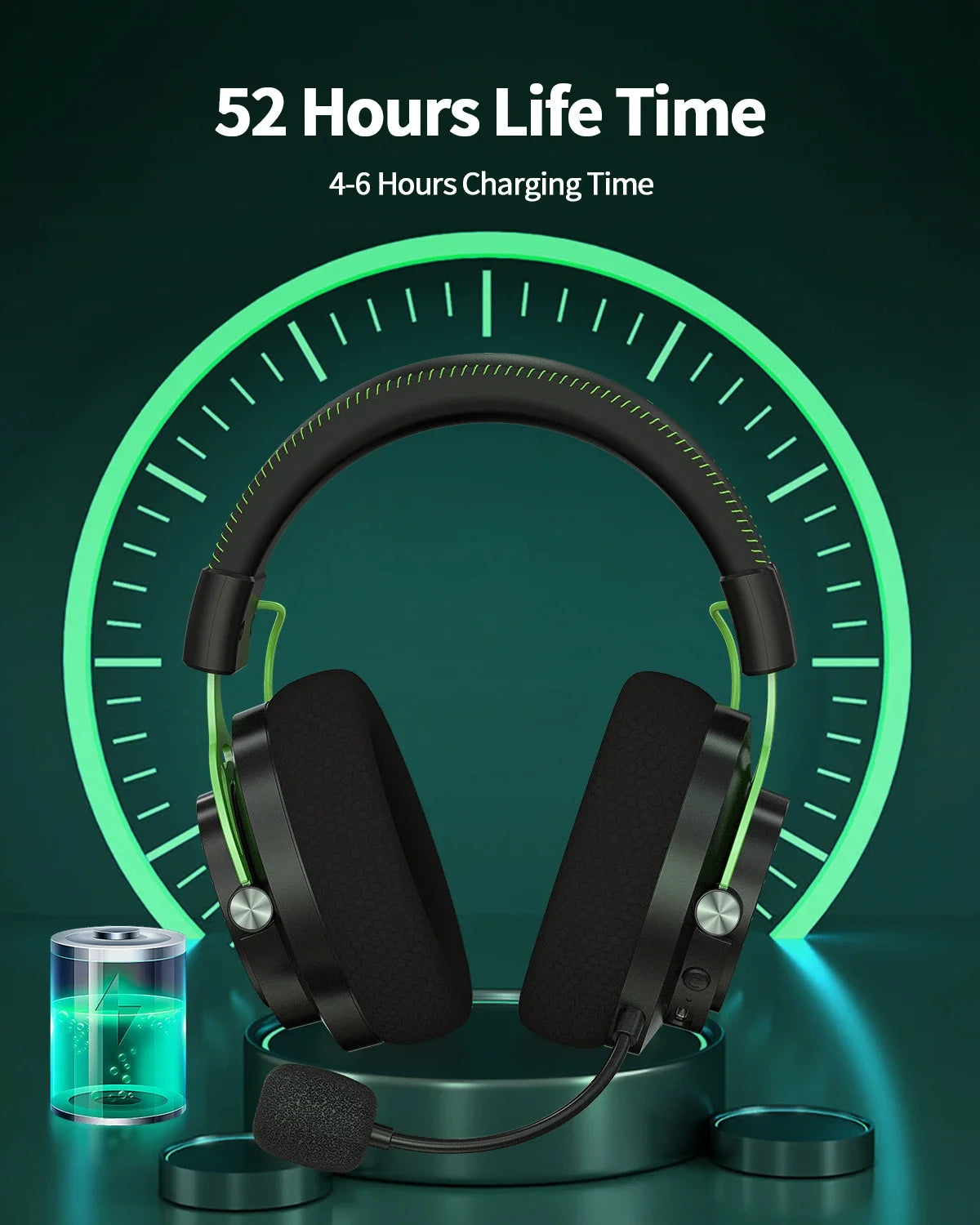 NUBWO G03 Wireless Gaming Headset With Dongle And Mic