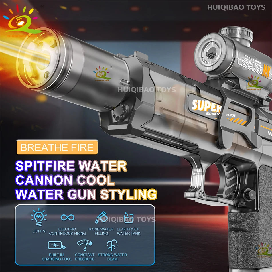 Huiqibao Toys Electric Pulse Water Gun With Flashing Sensor Light