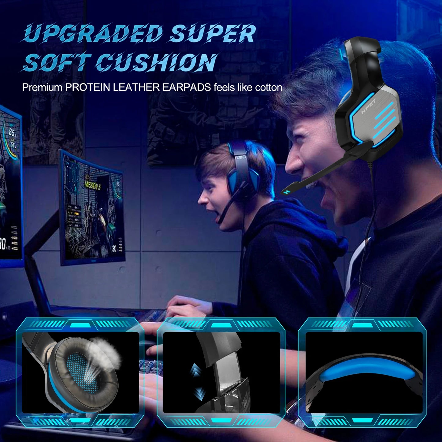 NPET H022 Gaming Headset With Mic For PS4 PC XboxOne