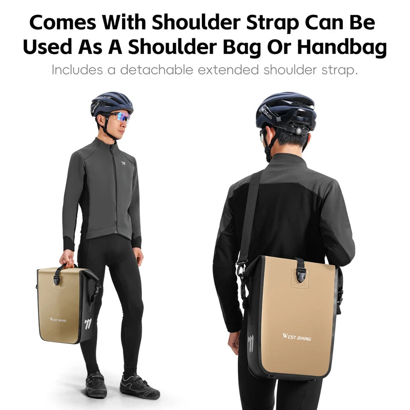 West Biking Pannier Bag Full Waterproof Travel Bicycle Rear Seat