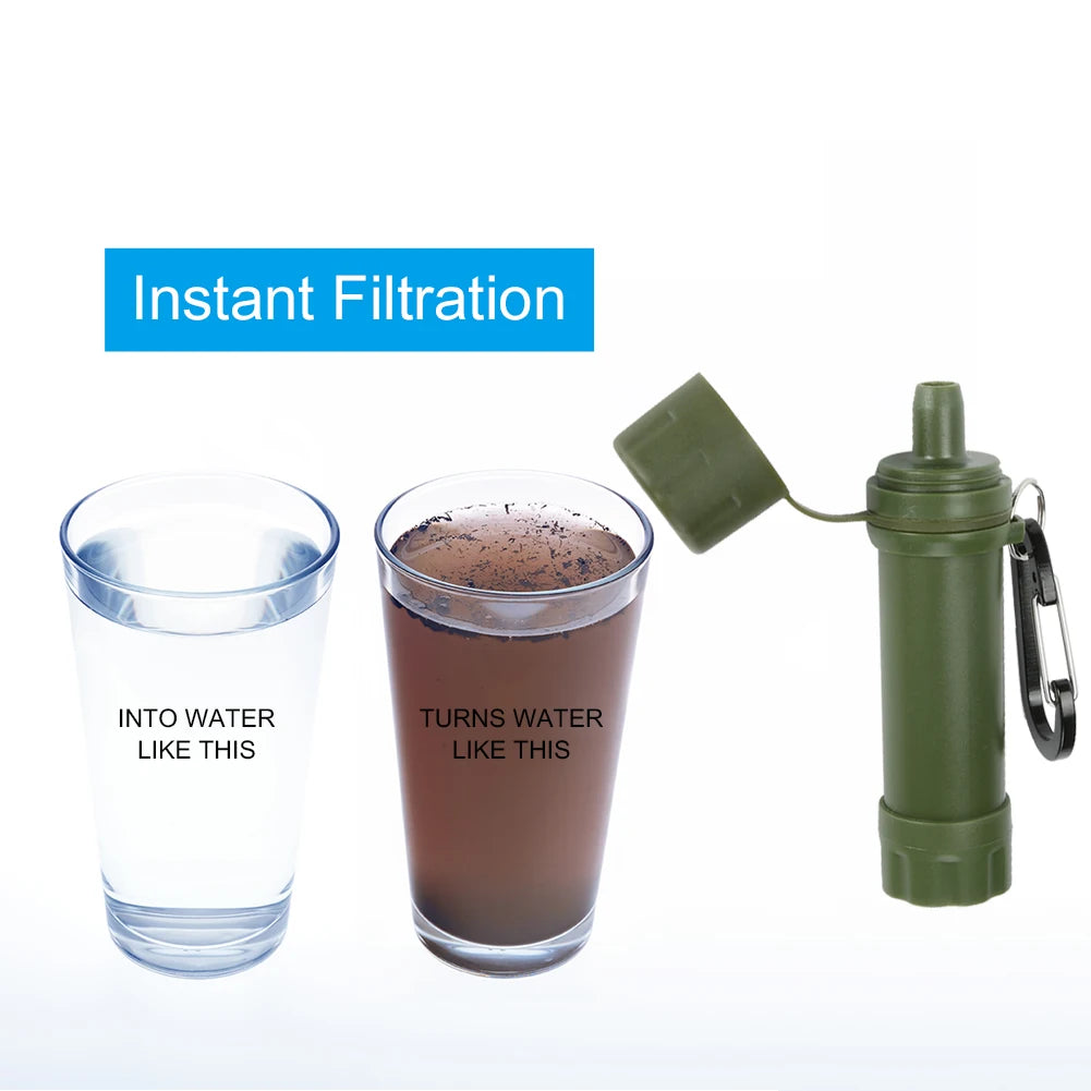 VODOOL Emergency Water Purifier Straw for Camping and Hiking