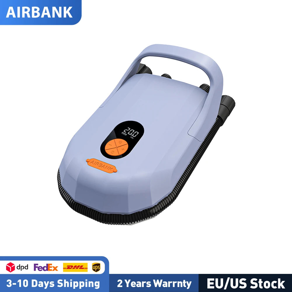 AIRBANKEPUMP Electric SUP Pump With Battery 5200mAh 20 PSI